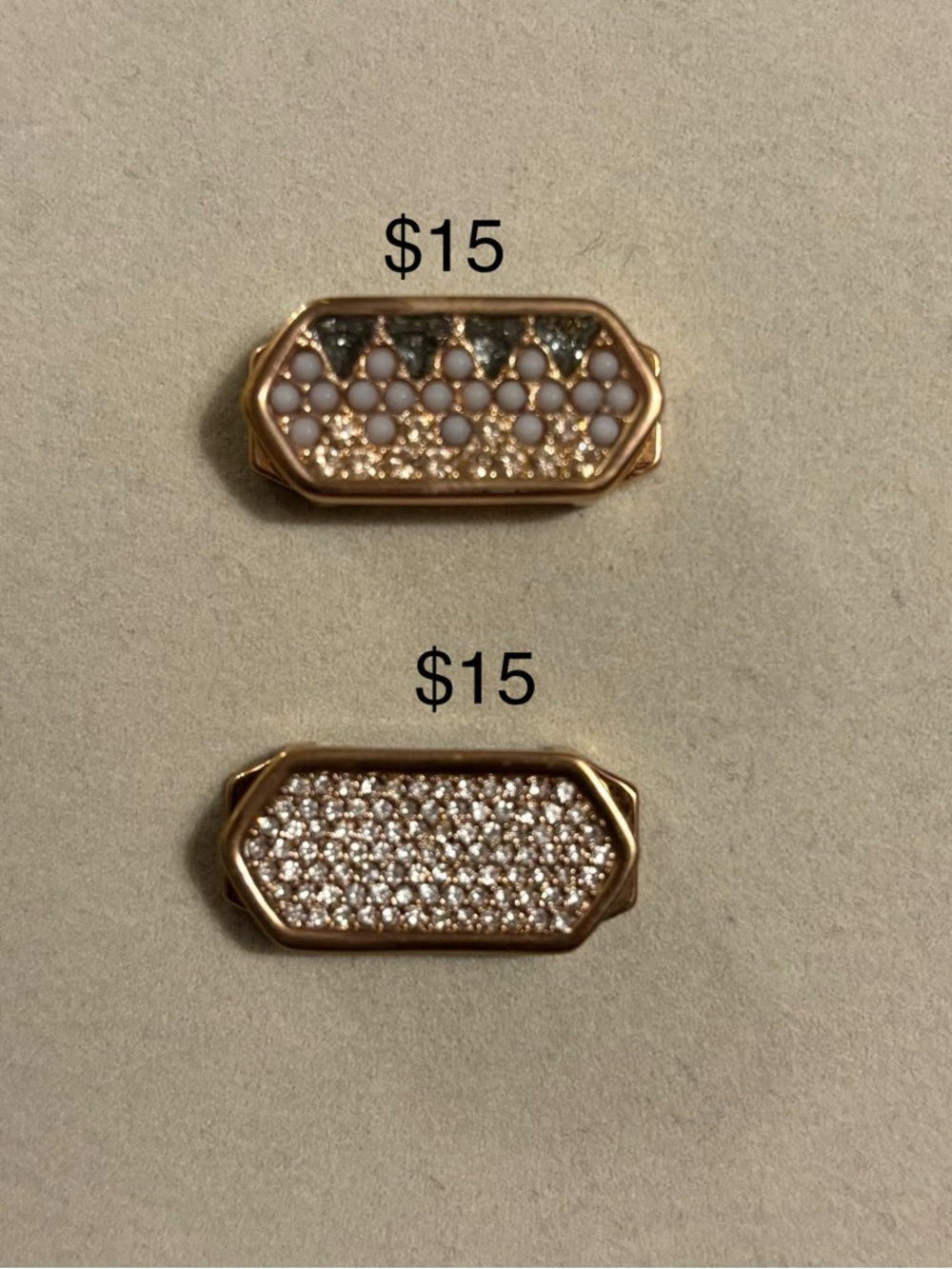 KEEP Collective Rose Gold Pavé and Ivory Accent Slide Charms